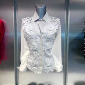 12084 jersey bluza z vezenino - off white