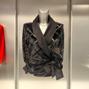 1079 W509 elegantna bluza -žamet