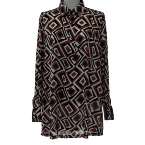 12200 F09162 vzorčasta daljša bluza