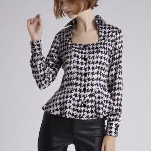 1103 F09205 vzorčasta bluza
